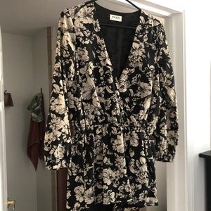 Long sleeve floral romper